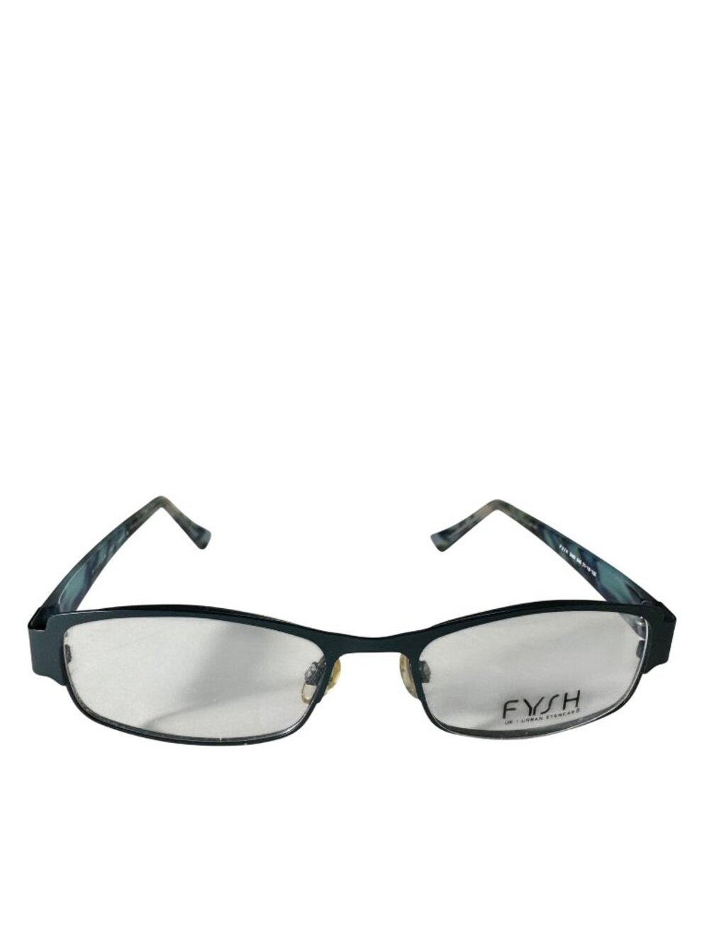Fysh Urban Eyewear Eyeglasses 51-18-135 3480 Aqua/Blue Rectangle Frames Only UK